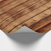 Rustikaler Wohn-Urlaub Geschenkpapier (Ecke)