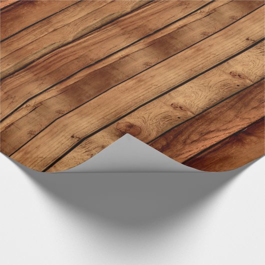 Rustikaler Wohn-Urlaub Geschenkpapier (Ecke)