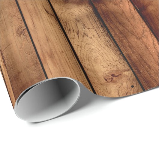 Rustikaler Wohn-Urlaub Geschenkpapier (Rolleneckpunkt)