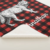 Rustikaler Wolf Buffalo Karo Lumberjack Kariert Sherpadecke (3/4)