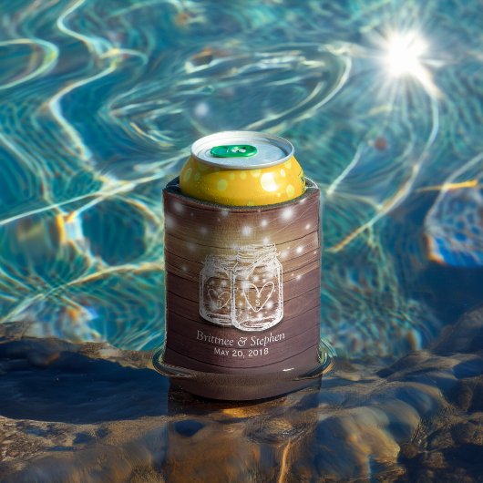 Rustikaler Wood Mason Jar String Lights Polteraben Dosenkühler