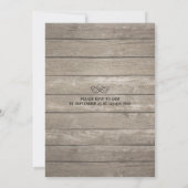 Rustikaler Wood Mason Jar String Lights Polteraben Einladung (Rückseite)