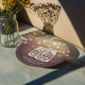 Rustikaler Wood Mason Jar String Lights Polteraben Pappteller