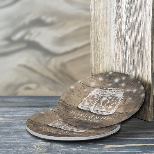 Rustikaler Wood Mason Jar String Lights Polteraben Pappteller