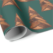 Rustikaler Woodgrain-Kiefer-Waldmuster im Freien Geschenkpapier (Rolleneckpunkt)