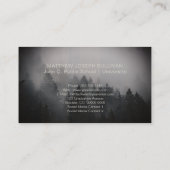 Rustikaler Woodsy-Abschluss Namenskarte einfügen (Rückseite)