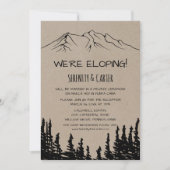 Rustikaler Woodsy Mountain Elopement Empfang Einladung (Vorderseite)