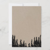 Rustikaler Woodsy Mountain Elopement Empfang Einladung (Rückseite)
