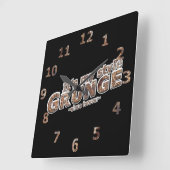 Rustikaler Workshop Es ist mein Stil GRUNGE Rusty Quadratische Wanduhr (Winkel)