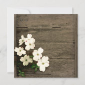 Rustikaler Zaun und Dogwood Blooms Einladung zur H (Rückseite)