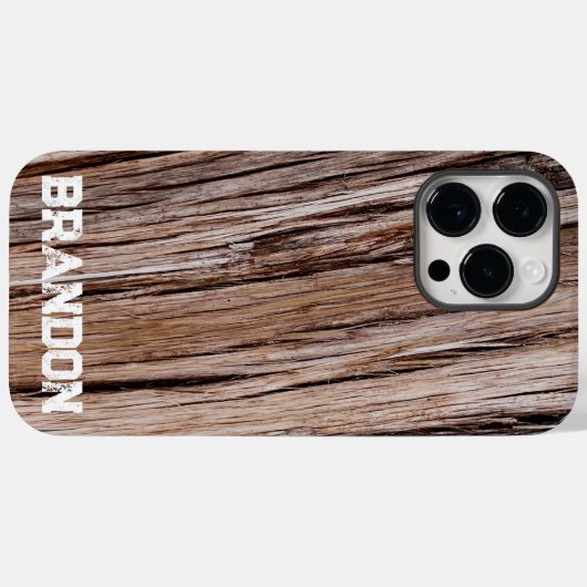 Rustikaler Zedernholz Naturbaum im Freien Muster Case-Mate iPhone Hülle (Rückseite (Horizontal))