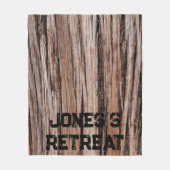 Rustikaler Zedernholz Naturbaum im Freien Muster Fleecedecke (Vorderseite)