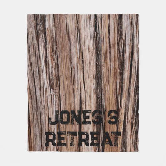 Rustikaler Zedernholz Naturbaum im Freien Muster Fleecedecke (Vorderseite)