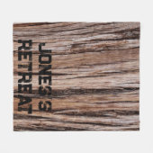 Rustikaler Zedernholz Naturbaum im Freien Muster Fleecedecke (Vorderseite (Horizontal))