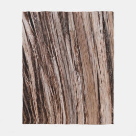 Rustikaler Zedernholz Naturbaum im Freien Muster Fleecedecke