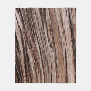 Rustikaler Zedernholz Naturbaum im Freien Muster Fleecedecke