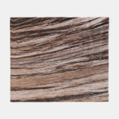 Rustikaler Zedernholz Naturbaum im Freien Muster Fleecedecke (Vorderseite (Horizontal))