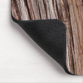 Rustikaler Zedernholz Naturbaum im Freien Muster Mousepad (Ecke)