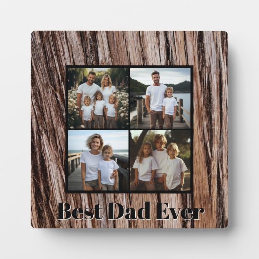 Rustikaler Zedernholz Naturbaumliebhaber Fotoplatte (Vorderseite)