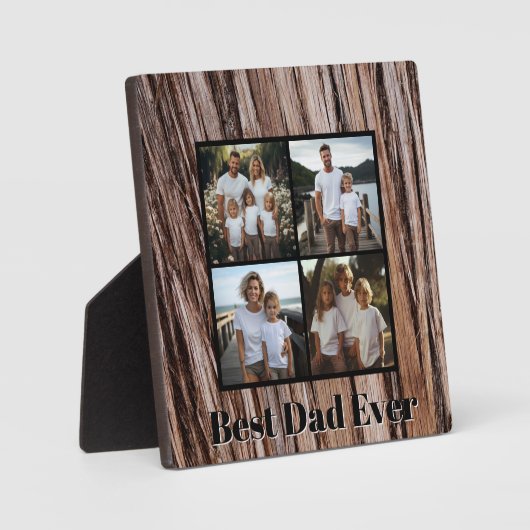 Rustikaler Zedernholz Naturbaumliebhaber Fotoplatte (Vorderseite)