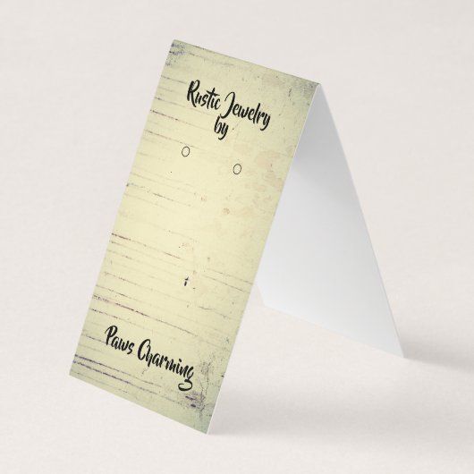 Rustikaler Zeltfalzkarton mit Vorzeigekarten-DIY-P Visitenkarten (Vorderseite)