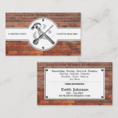 Rustikaler Ziegelbau Mauerwerk Beruflich Visitenkarte (Vorne/Hinten)