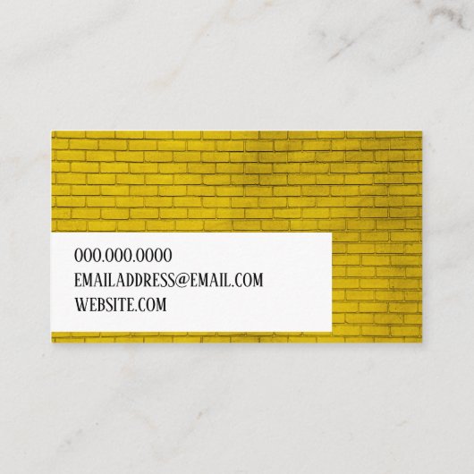 Rustikaler Ziegelstein Visitenkarte (Rückseite)