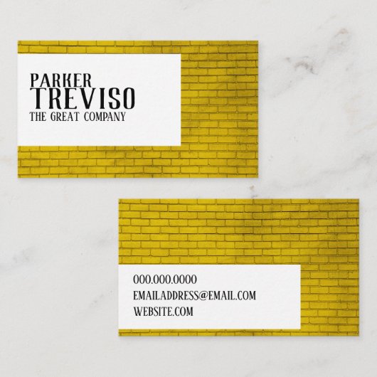 Rustikaler Ziegelstein Visitenkarte (Vorne/Hinten)