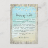 Rustikaler Zielstrand Hochzeit wünschend gut Begleitkarte (Vorderseite)