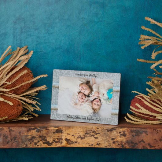 Rustikaler Zinn Silo Wir Liebe Sie Personalisierte Fotoplatte (Seite)