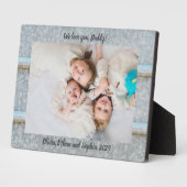 Rustikaler Zinn Silo Wir Liebe Sie Personalisierte Fotoplatte (Seite)