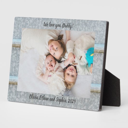 Rustikaler Zinn Silo Wir Liebe Sie Personalisierte Fotoplatte (Seite)