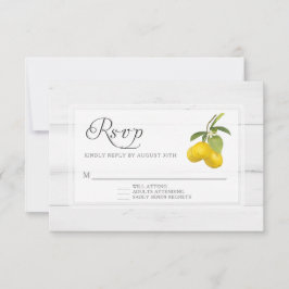 Rustikaler Zitrusfrüchte Zitrusfrüchte Gelbweiße W RSVP Karte