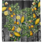 Rustikaler Zitrusgarten Duschvorhang (Vorderseite)