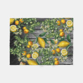 Rustikaler Zitrusgarten Fleecedecke (Vorderseite (Horizontal))