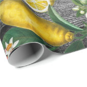 Rustikaler Zitrusgarten Geschenkpapier (Rolleneckpunkt)