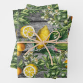 Rustikaler Zitrusgarten Geschenkpapier Set (Beispiel)