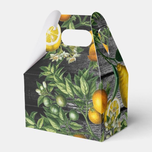 Rustikaler Zitrusgarten Geschenkschachtel (Rückseite)