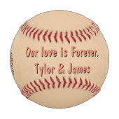 Rustikaler Zwei Niedlicher Igel in Liebe mit Meldu Baseball (Vorderseite)