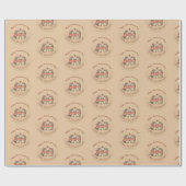 Rustikaler Zwei Niedlicher Igel in Liebe Wrapping- Geschenkpapier (Flach)