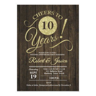 Witzige Einladung 10 Hochzeitstag
