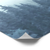 Rustikales 10-Tisch-Misty Blue Pines Seating Chart Poster (Ecke)