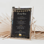 Rustikales 12x18-Dinner-Menü für Chefs und Biere Menükarte