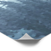 Rustikales 16 Tafelblauer Wald Hochzeitstabelle Poster (Ecke)