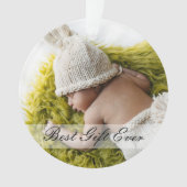 Rustikales 1. Weihnachten Junge Mutter & Vater Mei Ornament (Vorderseite)