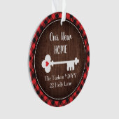 Rustikales 1. Weihnachtsfest Neues Haus Schlüssel  Ornament (Vorderseite)