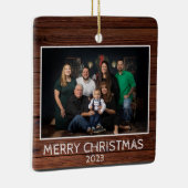 Rustikales 2-Foto-Foto--Rückseite Keramikornament (Rechts)