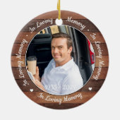 Rustikales 2-Foto in der Gedächtnismesse Keramik Ornament (Hinten)