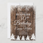 Rustikales 30. Geburtstags-Party Einladung (Vorderseite)