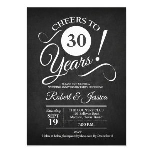 30 Hochzeitstag Einladungen Zazzle De